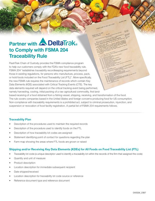 Cumplimiento de la FSMA 204